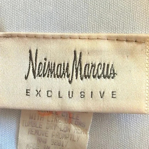 Vintage Neiman Marcus Womens Large Zip Up Sequin Jacket Blue Yellow Art Deco - Picture 7 of 8